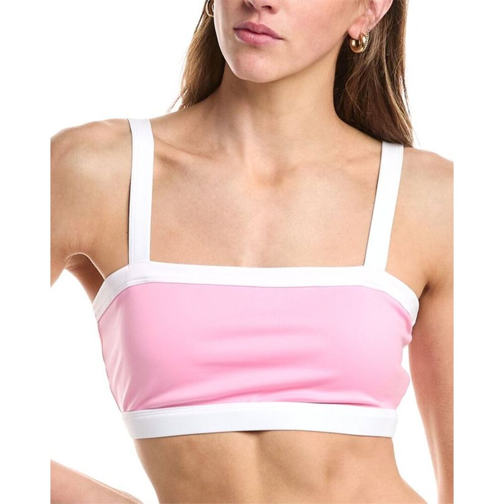 Beach Riot Womens  Indy Bandeau Sports Bra, Pink